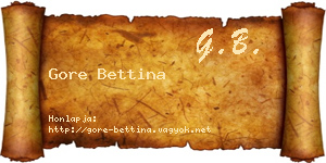 Gore Bettina névjegykártya